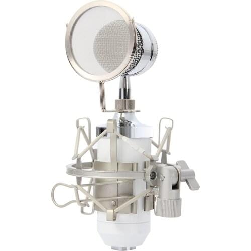 BM8000 karaoke microphone studio condenser mikrofon mic with Pop Filter Radio Braodcasting Singing Recording computer bm-8000