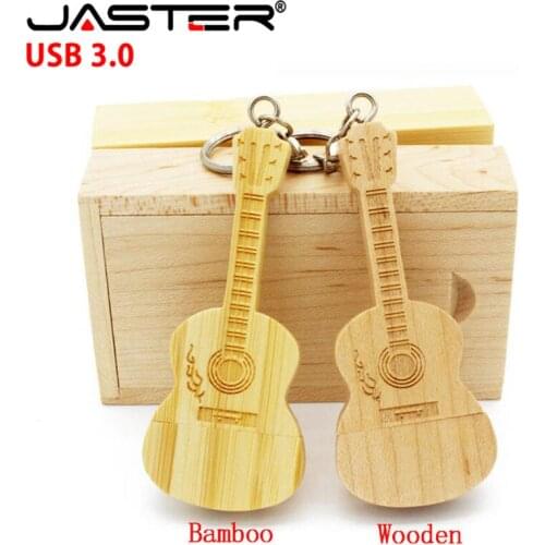 JASTER USB flash drives USB 3.0(free LOGO) Wooden bamboo+box pendrive 8GB 16GB 32GB memory card USB creativo personal gift