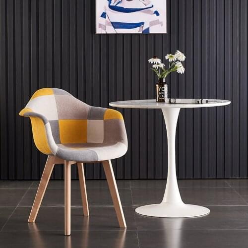 Dining Chairs Living Chairs кресло для отдыха Fauteuil Wood Patchwork Chaise Dining Chair 의자 Sillas