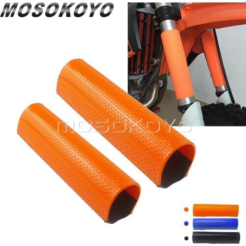 Orange Fork Shock Absorber Cover Protector Rubber Wrap Guard For Kawasaki Suzuki XC-W EXC SMR SX XCF 390 690 790 1290