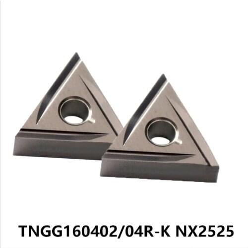 Original Carbide Inserts TNGG160404R-K NX2525 TNGG160404 TNGG 160404 for Steel Stainless Cast Iron Lathe Tool Turning Cutter CNC