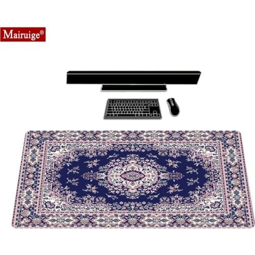 Persian Rug Design Print Mouse Mat Full Desk Mouse Pad Large Vintage Carpet Print Quality Mouse Pad Custom Mousepad 70x30