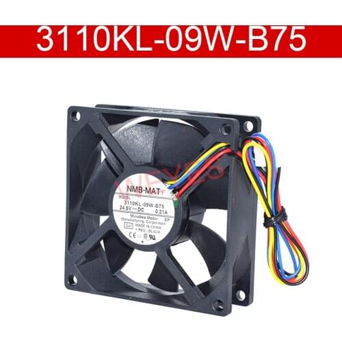 Genuine New 3110KL-09W-B75 DC24.5V 0.21A Four Lines 8cm 8025 80*80*25MM Cooling Fan