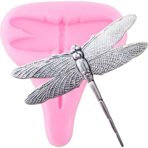 Dragonfly Silicone Mold Pendant Polymer Clay Jewelry Resin Molds Chocolate Candy Cupcake Topper Fondant Cake Decorating Tools