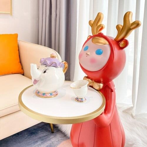 Modern,Nordic,Home Decor,Figurine,Resin Comic Figurines Tray Statue,Art Statue,Living Room Decoration,Sculpture,Accessories