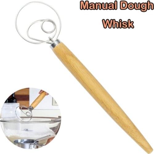 Stainless Steel Flour Coil Agitator Sturdy Professional-grade Dough Whisk DIY Bread Dough Baking Utensils