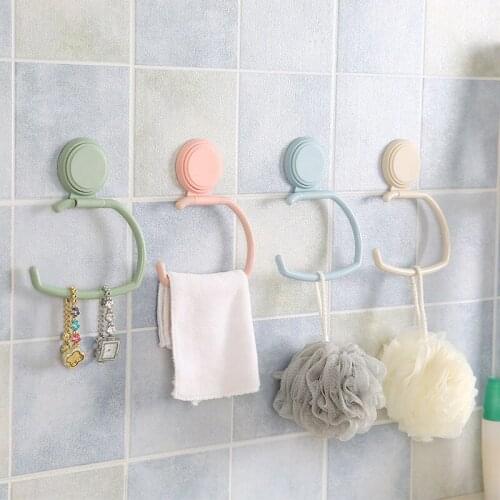 Towel Rack Hanging Holder Kitchen Wall Cabinet Door Back Paper Hanger Towel Sponge Holder Storage Rack For Bathroom