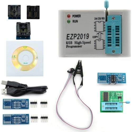 The High Speed USB Programmer EZP2019 with 6 Sockets Support 24 25 26 93 EEPROM 25 flash bios chip Support WIN7&WIN8 EZP 2019