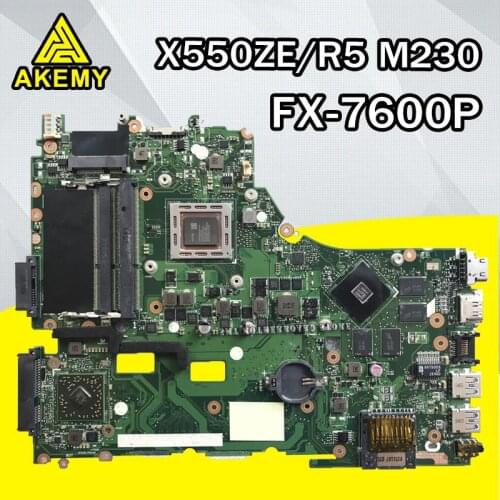 X550ZE Motherboard FX-7600 CPU For Asus X550ZA X550Z X550 K550Z VM590Z A555Z K555Z X555Z laptop Motherboard X550ZE Mainboard