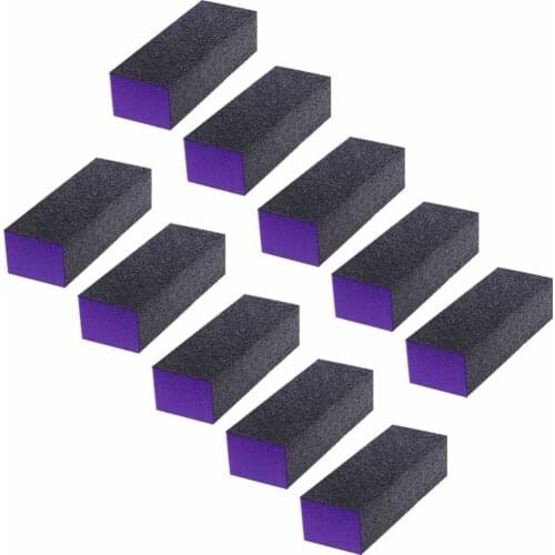 10 Pcs Black Purple Buffer Buffing Sanding Block Files Grit Nail Art Tool Set Hot Sale