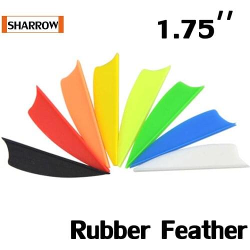 100 Picecs 8 Colors Rubber 1.75 inch Arrow fletching High elasticity Plastic Target Fletch Sport Camping Rubber Feather