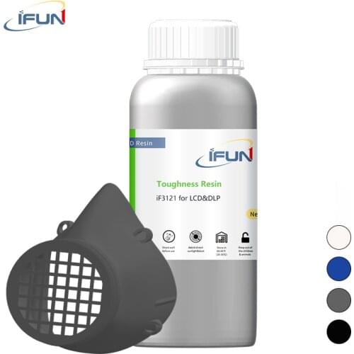 IFUN 3D Resin Toughness Highly Impact Resistant Resin for LCD DLP Printer Compatible with Anycubic 405nm Rapid UV 3D Resin