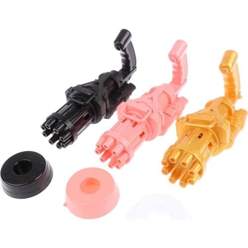 Automatic Soap Bubble Gun Toys Set 2-in-1 Electric Gatling Bubble Machine Summer Fan Bubbler Outdoor Toys for Children