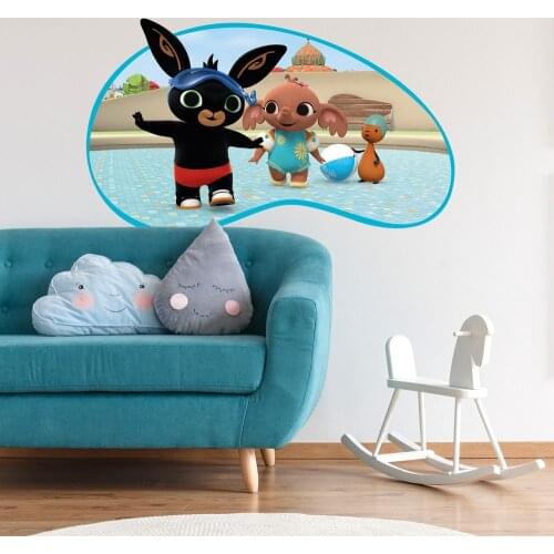 B _ CP00012-1 Sula Flop Pando fabric effect Bing Cartoon wall stickers kids bedroom decoration child-60x35 cm