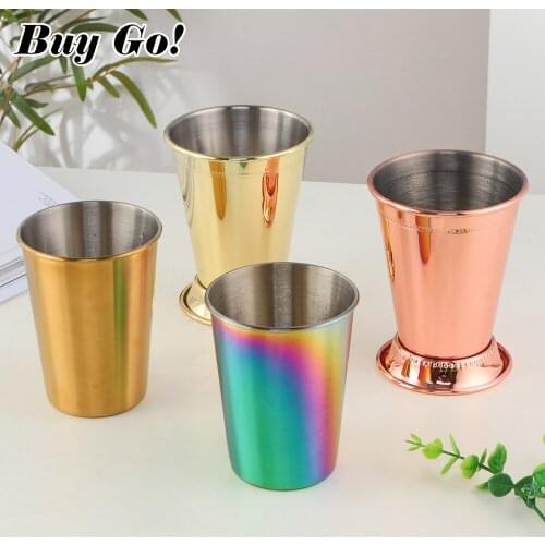 350/380ml Cocktail Wine Glasses Stainless Steel Beer Drinking Cup For Whisky Kitchen Drinkware Juice Water Coffee Mug Barware