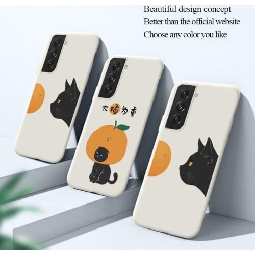 Greedy And Sleepy Kitty Phone Case For Samsung Galaxy S21 S20 FE S10 Note 20 10 Ultra Plus A72 A52 A42 A32 A12 A02S 4G 5G Cover