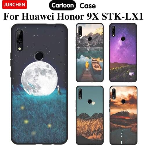 JURCHEN Soft TPU For Huawei Honor 9X Premium Case Cover Silicone Fashion Print Phone Case For Huawei Honor 9X Global Edition LX1