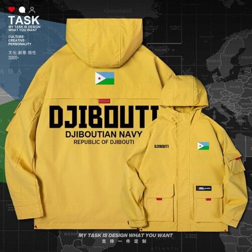 Djibouti DJI Djiboutian DJ men jacket hooded Navy logo army fan mens streetwear casual fashion Military mens clothes autumn