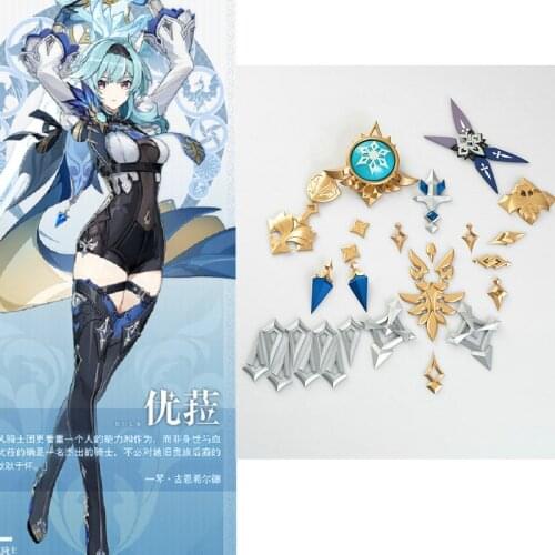 Game Genshin Impact Eula Cosplay Costume Accessories Halloween Props Decoration Wholesale
