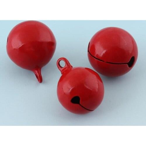 Jingle Bells Blocks 15pcs 20mm Red Christmas Bells Round Bells Wedding Bells Kettle Bells Pet Collar Bells Wands Bells Supply