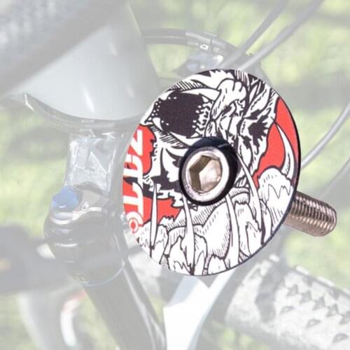 ZTTO Bicycle Headset Stem Cap 3D Embossed Printing High Strength MTB Bike Front Fork Cap Personalized Modified Bike Accessories
