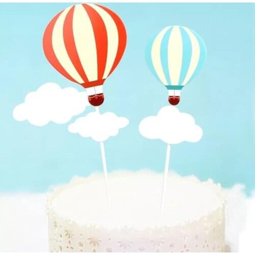 1pcs Colorful balloon decoration Cake Toppers Party Supplies Cupcake Tutu Cake Table Birthday Party Cake Decorations Kids child