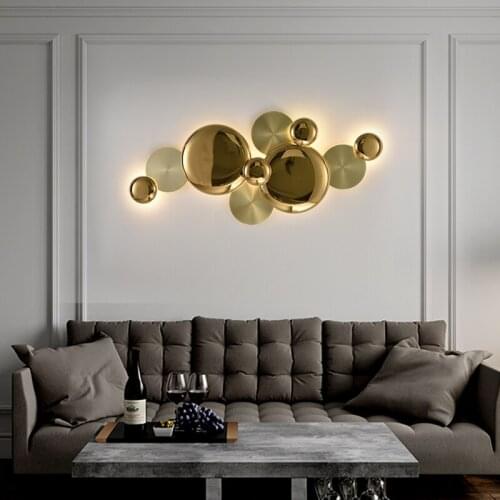 Postmodern Designer Creative Decoration Living Room Lighting Hotel Villa 2021 New Background Atmospheric Wall Lamp