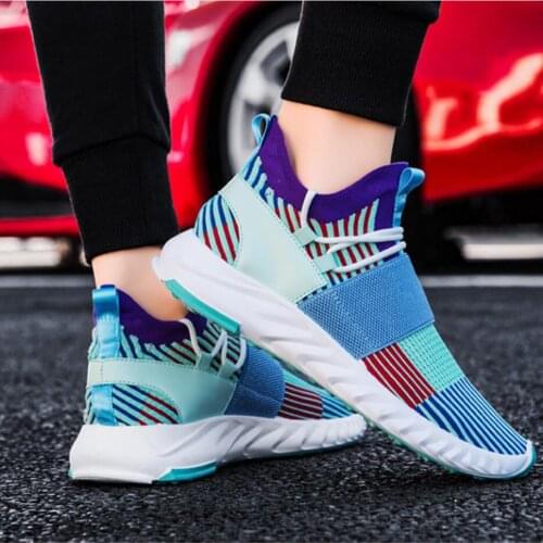 Sports Mens Shoes 2021New Mesh Breathable Casual Sneakers Male Outdoor Sports Socks Shoes Spring Boy Running Shoes Tenis Adult