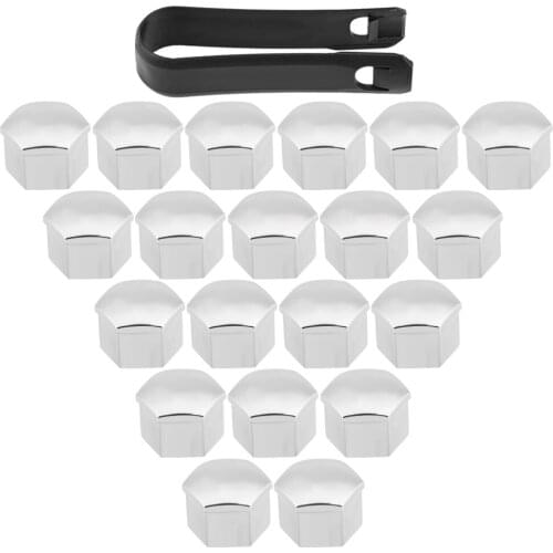 20pcs Car Tyre Wheel Hub Cover Lug Nut Bolt Screw Cover Protection Cap Universal Wheel Hub Covers With Black Clamp