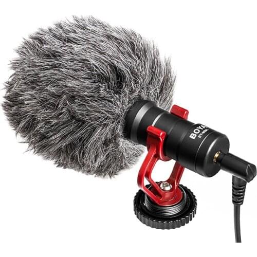 BOYA BY-MM1 3.5mm Microphone On-Camera Audio Video Record Mic photography for Smartphone Canon Nikon Sony DJI Osmo DSLR Camera