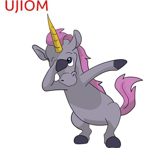 UJIOM Cartoon Wall Stickers Unicorn Dabbing Sticker Baby Room Decor Kids Bedroom Wallpapers Decoration Accessories Art Decals