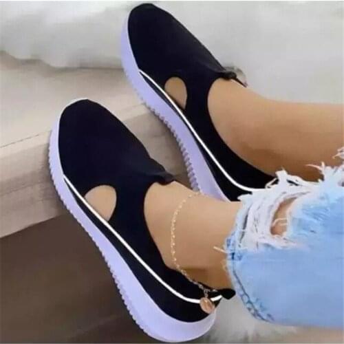 New Women Knitted Sandals Breathable Comfortable Female Flat Shoes Fashion Leisure Womens Sneakers Outdoor Plus Size New