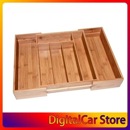 Drawer Organizer Heavy-Duty Anti-Slip Cutlery Tray Cutlery Organizer Expandable Silverware Organizer And Silverware Holder