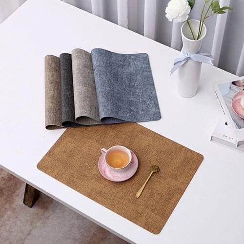 PU Oil Water Resistant Japan Style Non-slip Kitchen Placemat Coaster Insulation Pad Dish Coffee Cup Table Mat Home Decor 51029