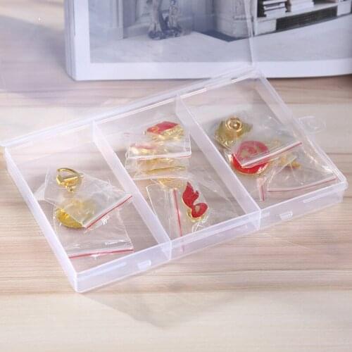 3 Grids Plastic Clear Transparent Detachable Jewelry Organizer Fishing Gear Storage Box Container Case