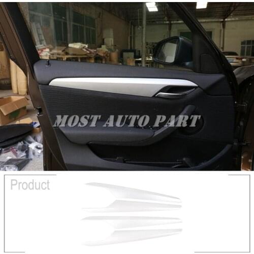 Silver Black Wood Grain Interior Car Door Moulding Panel Cover Trim For BMW X1 E84 2011-2015 4pcs Car Decoration Car Trim