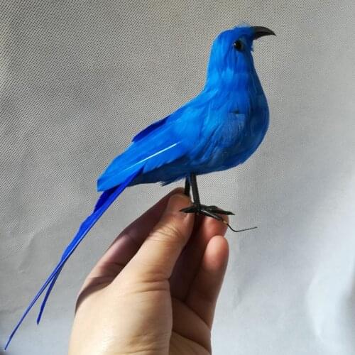 Cute simulation blue bird model foam&furs new bird gift about 22cm