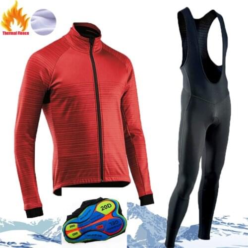 Warm Shirt Pro Winter Thermal Fleece Cycling Jersey Long Sleeve Set Women MEN Winter Cycling Clothing Fashion Road Bike