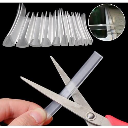 2 meters 8 size U-channel Rubber Edging Sealing Strip Bathroom Shower Door Glass Sealing Tape Edge Guard hemming Weatherstrip