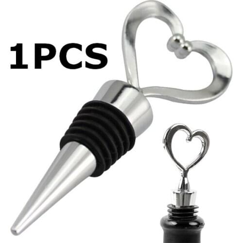1Pcs Elegant Heart Shaped Red Wine Champagne Collection Wine Bottle Stopper Twist 301-0606