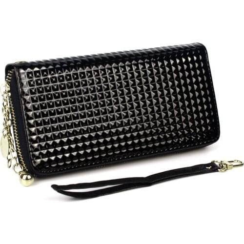 Women Purses Cards ID Holder Clutch Lady Wallets Moneybags Girls Chain Zipper Coin Purse PU Leather Long Handbags Burse Bags