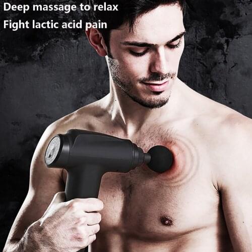 EMS Massage Gun Rechargeable Muscle Stimulator Deep Tissue Professional Massager Gun Body Relaxation Slimming Pain Relief