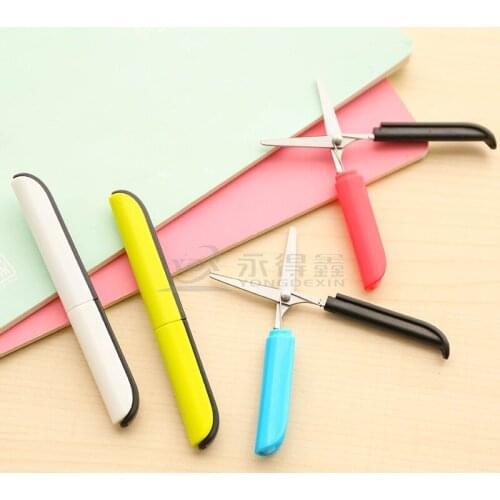 0600 portable small scissors mini handicraft students stationery creative small folding scissors