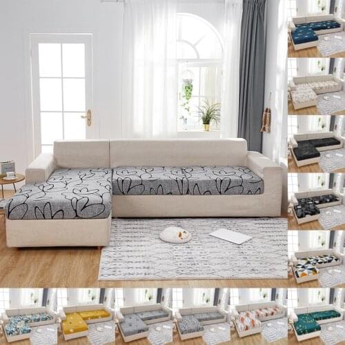 Floral Printing Sofa Slipcover Pet Kid Furniture Protector Stretch Sofa Seat Cushion Cover Elastic Removable Washable Slipcover