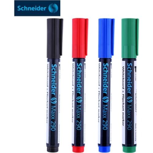 1pcs Schneider Maxx290 Whiteboard Marker Pen Bullet Green Painting Pen Large Capacity Open Cap Does Not Dry Stationery