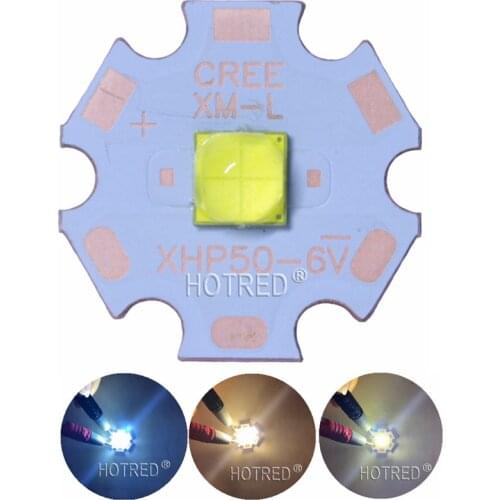10pcs/lot Newset CREE XHP50.2 XHP50 2 generation LED Cold White/Neutral White/Warm White LED Emitter Diode with 20mm Copper PCB