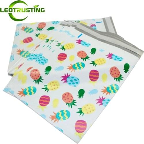 Leotrusting 26x33+4cm 100pcs Fruit Plastic Envelope Bag Self-seal Adhesive Courier Bag Poly Mailer Postal Gifts Packaging Bag