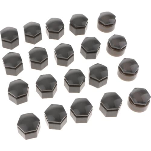 20 Pieces 19mm Car Wheel Lug Tire Screw Nut Bolt Cover Cap Protector Hub Gray Dustproof for Audi Q7