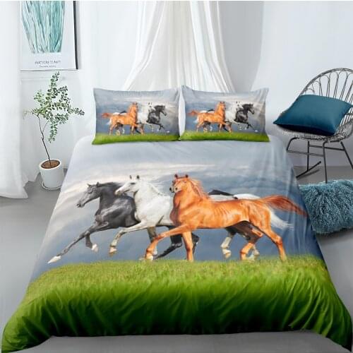 3D Duvet Cover Sets Bedding Set Quilt Comforther Covers Bed linens 173*230 230*230 265*230 180*210 Animal Horse Home Texitle