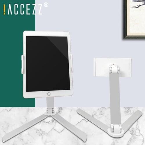 !ACCEZZ New Tablet Stand Aluminum Desktop Adjustable Folding Holder For IPad Pro Air Mini Support Tablet Mount Bracket 4-12inch